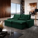 Ver imagem 1 de Sofá Petra Retrátil Reclinável 210m - Verde