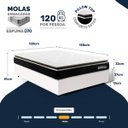 Ver imagem 3 de Cama Box com Colchão de Molas Ensacadas Pillow Top Black Spring D70 Casal 138cm
