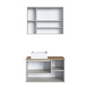 Ver imagem 4 de Conjunto para Banheiro 80cm com Cuba Gabinete Suspenso e Espelheira Barcelona Art In Móveis