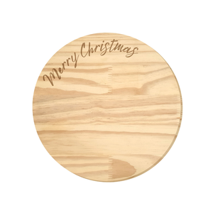 Centro de Mesa em Pinus Frase Natal 25x25cm