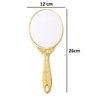 Espelho de Mão Princesa Provençal 26x12cm Dourado/prata - 3