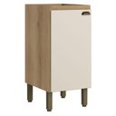 Ver imagem 1 de Balcão 40 Cm com 1 Porta sem Tampo Finesse Capuccino Off White- Thb