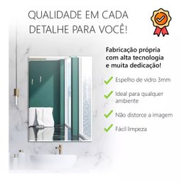 Espelho Retangular Bisotê 70x50cm - 6