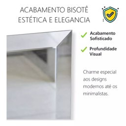 Espelho Retangular Bisotê 70x50cm - 4