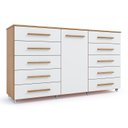 Ver imagem 2 de Cômoda para Quarto 10 Gavetas e 1 Porta Imperial Marrom/Freijó/Off White