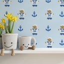 Ver imagem 1 de Papel de Parede Adesivo Baby Marinheiro Azul - 3,3m