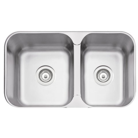 Cuba de Embutir/sobrepor Tramontina Isis 2c 34-28 Bs Cor Aço Inox Escovado 69x40 com 2 Cubas