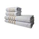 Ver imagem 4 de Kit 8 Toalhas Grossas e Grandes Montreal 4 Banhos 4 Rostos Bege+branco