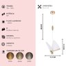 Pendente Borboleta P Dourado Polido Led 4w 3 Cores 3000k 4000k 6500k Bivolt Design Moderno - 2