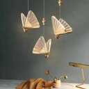 Ver imagem 6 de Pendente Borboleta P Dourado Polido Led 4w 3 Cores 3000k 4000k 6500k Bivolt Design Moderno