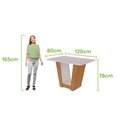 Ver imagem 3 de Conjunto Sala de Jantar Mesa Apogeu 120 Tampo Vidro Off White com 4 Cadeiras Apogeu - Lopas Amendoa 