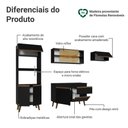 Ver imagem 6 de Cozinha Completa Pieta 8 Portas 1 Gaveta MDP 260cm Preta Madesa
