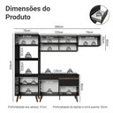 Ver imagem 7 de Cozinha Completa Pieta 8 Portas 1 Gaveta MDP 260cm Preta Madesa