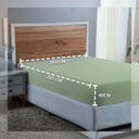 Ver imagem 3 de Lençol King Size 100% Algodão Percal 300 Fios com Elástico Forro de Cama:verde Bebe
