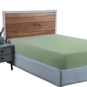 Ver imagem 1 de Lençol King Size 100% Algodão Percal 300 Fios com Elástico Forro de Cama:verde Bebe