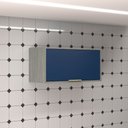 Ver imagem 1 de Armário Aéreo Cozinha 70 Cm Domus 1 Porta Silver/royal - Hecol Móveis