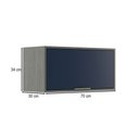 Ver imagem 4 de Armário Aéreo Cozinha 70 Cm Domus 1 Porta Silver/royal - Hecol Móveis
