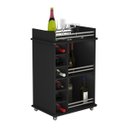 Ver imagem 2 de Carrinho Adega Bar para 6 Garrafas com Rodizios Preto