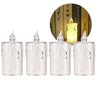 Jogo 6 Mini Velas Eletrônica Cristal Led Branco Quente 7,7cm - Art Christmas - 3