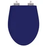 Assento Sanitario Poliester Com Amortecedor Absolute Azul Cobalto Para Vaso Ideal Standard - 2