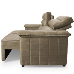 Sofá Retrátil Reclinável 3 Lugares com Molas 2,00m Quantum Suede Velut Tabaco - King House - 6 Sofá Retrátil Reclinável 3 Lugares com Molas 2,00m Quantum Suede Velut Tabaco - King House - 6