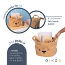 Ver imagem 6 de Cesto Infantil Redondo 30cm com Alças Urso de Pelúcia - Oikos