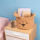 Ver imagem 3 de Cesto Infantil Redondo 30cm com Alças Urso de Pelúcia - Oikos