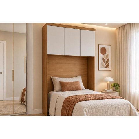Armário Aéreo Modulado 3 Portas Rizon Cinamomo N. Horizonte