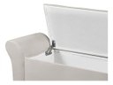 Ver imagem 5 de Recamier Baú para Cama Casal 1,30m Lara Premium Estilo Decorativo Closet Estofado Cor Bege