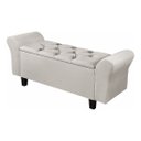 Ver imagem 3 de Recamier Baú para Cama Casal 1,30m Lara Premium Estilo Decorativo Closet Estofado Cor Bege