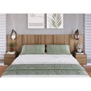 Ver imagem 1 de Cabeceira para Cama Casal com 2 Mesas de Cabeceira Suspensas Cor:mel