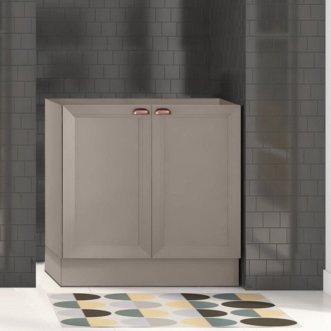 Balcão Cozinha 80cm sem Tampo para Pia Unna