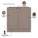 Ver imagem 5 de Balcão Cozinha 80cm sem Tampo para Pia Unna