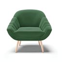 Ver imagem 6 de Kit 02 Poltronas Giovana Veludo Natural Verde