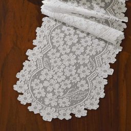 Trilho Mesa Renda Interlar Dogwood Cru 35cm X 135cm - 2
