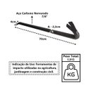 Ver imagem 3 de Pé de Cabra Alavanca Aço Carbono Nervurado Retira Prego 70cm Minasul