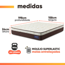 Ver imagem 5 de Cama Box Colchão Queen Molas Superlastic Euro Pillow Start 158x198x62cm Apolo