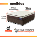 Ver imagem 4 de Cama Box Colchão Queen Molas Superlastic Euro Pillow Start 158x198x62cm Apolo