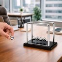 Ver imagem 4 de Newton Cradle Bola de Aço Movimento Infinito 14cm Mesa