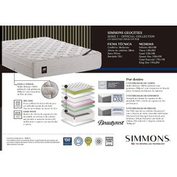 Colchão King Simmons Super Hotelaria Geocities 28cm 193x203 - 3 Colchão King Simmons Super Hotelaria Geocities 28cm 193x203 - 3