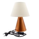 Ver imagem 3 de Kit 2 Abajur Luminaria de Mesa Cone Cobre Alumínio com Cúpula Tecido Algodão