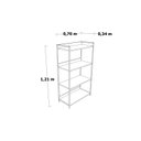 Ver imagem 3 de Estante Multiuso Industrial 4 Prateleiras em MDP 70x34x121cm Preto