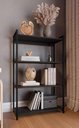Ver imagem 1 de Estante Multiuso Industrial 4 Prateleiras em MDP 70x34x121cm Preto