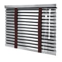 Ver imagem 1 de Persiana Horizontal - 1,70m Larg X 2,00m Alt - Alumínio 50mm com Fita Decorativa - Cor: Prata - Fita