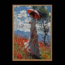 Ver imagem 3 de Quadro Monet Impressionismo Paisagem Campo e Mulher Decoração de Casa