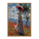 Ver imagem 1 de Quadro Monet Impressionismo Paisagem Campo e Mulher Decoração de Casa
