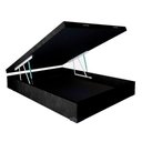 Ver imagem 3 de Base Box Baú Casal Blindado Suede Preto 138x188x41cm