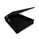 Ver imagem 1 de Base Box Baú Casal Blindado Suede Preto 138x188x41cm
