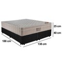 Ver imagem 3 de Cama Box Casal Suede Bipartido + Colchão Ortobom Airtech Molas Ensacadas 138x188x65 Cor:preto