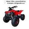Quadriciclo Gasolina 125cc 4t Partida Elétrica Automático com Ré 0km Vermelho Importway Iwatvr-125 - 4